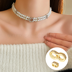 15Pcs 2 Style Brass Micro Pave Cubic Zirconia Multi-Strand Links&nbsp;KK-WR0001-16