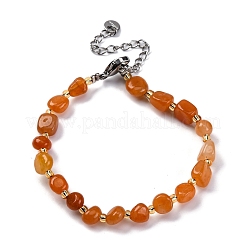 Natural Red Aventurine Beaded Bracelets for Women&nbsp;G-P563-07P-07