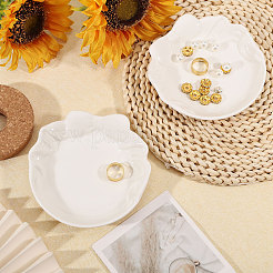 2Pcs Bowknot Porcelain Jewelry Storage Display Trays for Rings&nbsp;AJEW-GL0003-48B