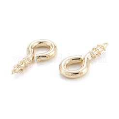 Brass Screw Eye Pin Peg Bails&nbsp;KK-D063-03G