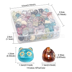 110Pcs 11 Colors Transparent Acrylic Beads&nbsp;MACR-FS0002-07