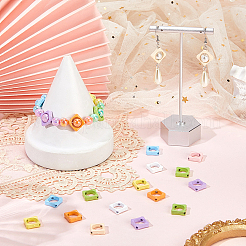 32Pcs 8 Colors Baking Paint Alloy Bead Frame&nbsp;FIND-SP0004-50B