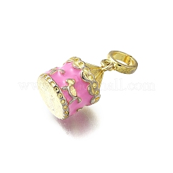 Brass Enamel Pendants&nbsp;KK-K400-22G-02