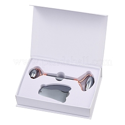 Natural Terahertz Stone Facial Rollers and Gua Sha Set&nbsp;G-B008-01RG