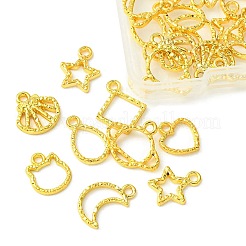 32Pcs 8 Styles Zinc Alloy Open Back Bezel Pendants&nbsp;PALLOY-FS0001-02