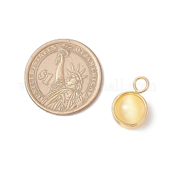 Dyed Natural Selenite Copper Wire Wrapped Round Pendants&nbsp;PALLOY-JF03770-01
