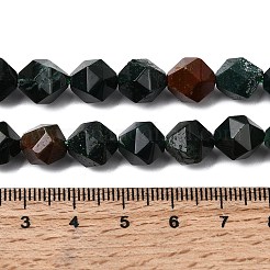 Natural Bloodstone/Heliotrope Beads Strands&nbsp;G-Z119-A16-03