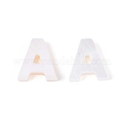 Natural Freshwater Shell Letter Charms&nbsp;BSHE-ZX007-02A