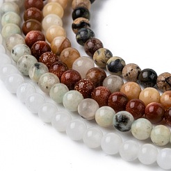 Natural Assorted Gemstone Bead Strands&nbsp;G-K146-M-3mm