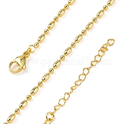 Rack Plating Brass Oval Link Chain Necklace&nbsp;NJEW-A035-06G-02