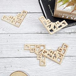 Natural Solid Wood Carved Onlay Applique Craft&nbsp;WOOD-FH0001-30