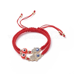 Adjustable Nylon Thread Cord Double Braided Beaded Bracelets Set&nbsp;BJEW-JB08741