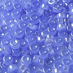 Imitation Jade & Luster Glass Seed Beads&nbsp;SEED-E001-J3x6mm-A02