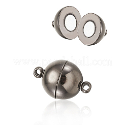 Round Brass Magnetic Clasp&nbsp;KK-TA0007-44B
