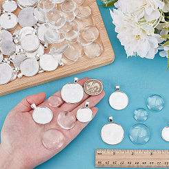 42Pcs 3 Styles Alloy Pendant Cabochon Settings&nbsp;FIND-WR0012-16