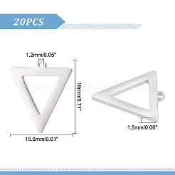 20Pcs 304 Stainless Steel Pendants&nbsp;STAS-UN0033-16
