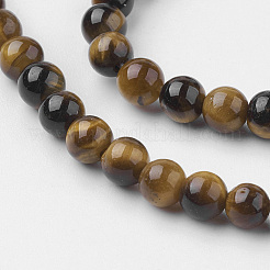 Natural Yellow Tiger Eye Bead Strands&nbsp;G-G735-71-4mm-A