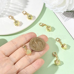 20 Sided Dice Brass Pendant Decorations&nbsp;HJEW-YW00548