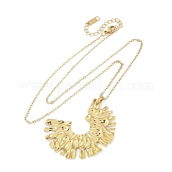 Exaggerated Semicircle 304 Stainless Steel Pendant Necklaces&nbsp;NJEW-M096-27G