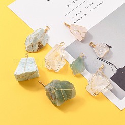 Rough Raw Natural Gemstone Pendants&nbsp;PALLOY-JF00506