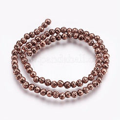 Electroplate Natural Lava Rock Beads Strands&nbsp;G-I200-17C