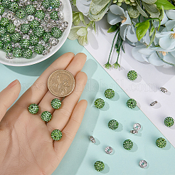 DIY Round Polymer Clay Rhinestone & Rhinestone Rondelle Spacer Beads Jewelry Making Findings Kits&nbsp;DIY-SC0027-50D