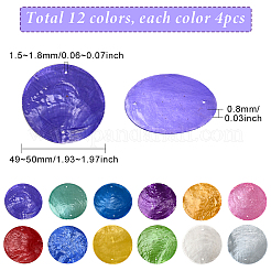48Pcs 12 Colors Natural Shell Connector Charms&nbsp;SHEL-SC0001-72