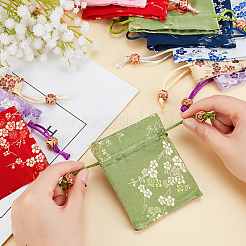 14Pcs 14 Style Silk Pouches&nbsp;ABAG-GA0001-12
