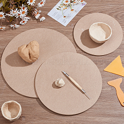 3Pcs 3 Styles Medium Density Fiberboard (MDF) Portable Clay Wedging Board with Built&nbsp;AJEW-UN0002-18