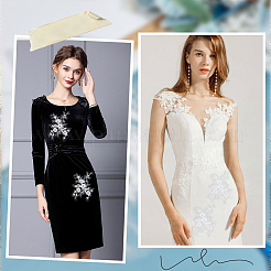 Polyester Embroidery Sew on 3D Flower Appliques&nbsp;DIY-WH0304-717