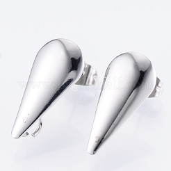 Non-Tarnish 304 Stainless Steel Stud Earring Findings&nbsp;STAS-Q231-04A