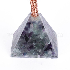 Natural Fluorite Chips and Gemstone pedestal Display Decorations&nbsp;G-S282-10