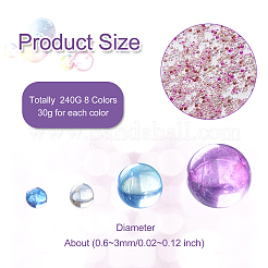 240G 8 Colors AB-Color Plated DIY 3D Nail Art Decoration Mini Glass Beads&nbsp;EGLA-CD0001-06