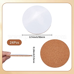 24Pcs Rubber & Cork Coasters&nbsp;DIY-SP0004-11