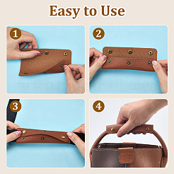 2Pcs PU Leather Luggage Handle Wrap Covers&nbsp;PURS-GL0001-06B