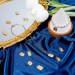 12Pcs 6 Styles Brass Micro Pave Clear Cubic Zirconia Pendants&nbsp;KK-SC0007-65