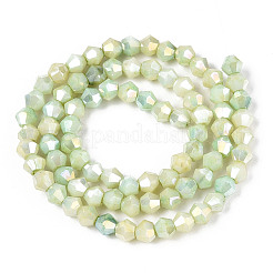 Ombre Effect Dyed Glass Beads Strands&nbsp;X-GLAA-T025-4mm-09D