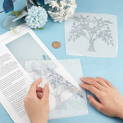 Tree of Life Glass Hotfix Rhinestone&nbsp;DIY-WH0419-59