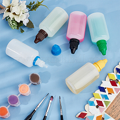 6 Sets 6 Colors Plastic Empty Dropper Bottle for Liquid&nbsp;TOOL-BC0002-29