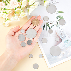 50Pcs 5 Style 304 Stainless Steel Stamping Blank Tag Pendants&nbsp;STAS-SC0002-99