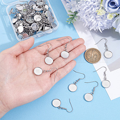 60Pcs 304 Stainless Steel Earring Hooks&nbsp;STAS-BBC0009-93A
