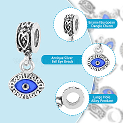 40Pcs Alloy Enamel European Dangle Charms&nbsp;FIND-DC0002-65