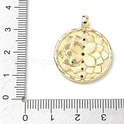 Brass Micro Pave Colorful Cubic Zirconia Pendants&nbsp;KK-A300-14G