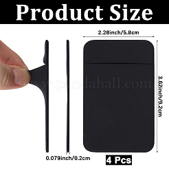 4Pcs Self-adhesive Elastic Fabric Phone Card Holder for Back of Phone&nbsp;OFST-CN0001-01