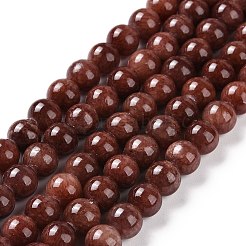 Natural Mashan Jade Round Beads Strands&nbsp;G-D263-8mm-XS05
