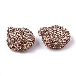 Handmade Polymer Clay Rhinestone Beads&nbsp;RB-T017-07F