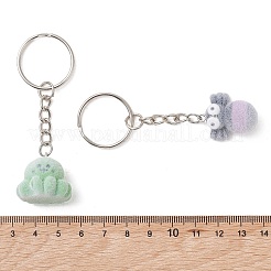 Animal Flocking Opaque Resin Keychains&nbsp;KEYC-JKC01474