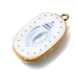 Fruit & Floral & Animals Printed Handmade Porcelain Pendants&nbsp;STAS-Z207-01G-M