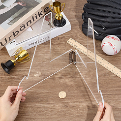Folding Acrylic Display Stands for Champion Belts&nbsp;AJEW-BC0010-89