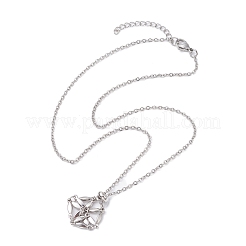 3Pcs 3 Style 304 Stainless Steel & Brass Macrame Pouch Empty Stone Holder for Pendant Necklaces Making&nbsp;NJEW-JN04442